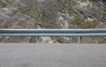 Guardrail on mountain road Royalty Free Stock Photo