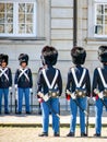 Guards at the Amalienborg Castle in Copenhagen in Denmark