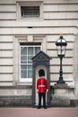 Guards at Buckingham Palace in London England Royalty Free Stock Photo