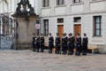 Guards change at Prague castle Royalty Free Stock Photo