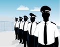 Guards in formation Royalty Free Stock Photo