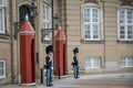 Guards in front of Amalienborg Castle. Denmark.