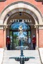 Guards at City Hall, Fredericton, New Brunswick, Canada Royalty Free Stock Photo