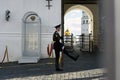 Guards of honor change on the Red Square in Moscow. Royalty Free Stock Photo