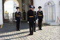 Guards of honor change on the Red Square in Moscow. Royalty Free Stock Photo