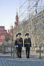 Guards of honor change on the Red Square in Moscow Royalty Free Stock Photo