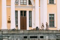 Guards White Guards at the entrance to the palace. Gomel, Belaru