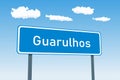 Guarulhos city sign in Brazil