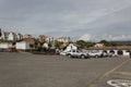 Guatavita public parking in middle of colombian town