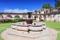 Guatemala, Antigua, church and convent of capuchinas, main fountain