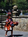 Antigua, Guatemala - February 2024: A creative local vendor on the street in Antigua, Guatemala Royalty Free Stock Photo