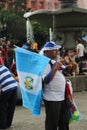 GUATEMALA CITY, GUATEMALA - Flag Seller