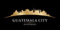 Guatemala city silhouette black background