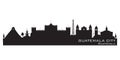 Guatemala city skyline vector silhouette