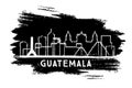 Guatemala City Skyline Silhouette. Hand Drawn Sketch