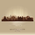 Guatemala city skyline vector silhouette