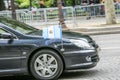 Guatemala Diplomatic car during Military parade (Defile) in Republic Day (Bastille Day). Champs Ely