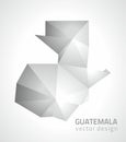 Guatemala grey and silver 3d mosaic vector shadow triangle map