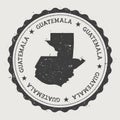 Guatemala hipster round rubber stamp with country.