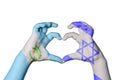 Guatemala Israel Heart, Hand gesture making heart