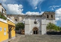 Courtyard and north entrance to San Francisco church, La Antigua, Guatemala