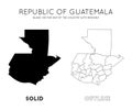 Guatemala map. Royalty Free Stock Photo