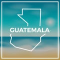 Guatemala map rough outline against the backdrop.