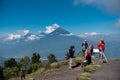 GUATEMALA - NOVEMBER 10, 2017: Tourist on top of Pacaya Volcano View Point.