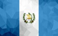 Guatemala polygonal flag. Mosaic modern background. Geometric design