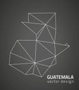 Guatemala vector black triangle perspective mosaic outline map