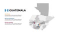 Guatemala vector map infographic template. Slide presentation. Global business marketing concept. North America country