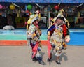 Guatemalan fiesta Masked dancers