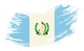 Guatemalan flag grunge brush background. Vector illustration.