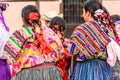 Guatemalan folk dancers in indigenous costume, Guatemala