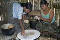 Guatemalan Indian women preparing tortillas