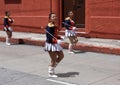 Guatemalan school band dancers. Royalty Free Stock Photo