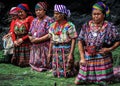 Guatemalan women during a mayan celebration for the mayan new year, Zunil, Quetzaltenango, Guatemala