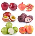 Guava, apple, custard apple, Passion fruit, pomegranates Royalty Free Stock Photo