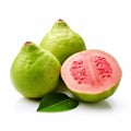 Guava Fruit Isolated On White Background - Product Photography