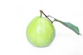 Guava fruits on white background