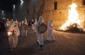 Gubbio Gubbio, Italy, the traditional procession of Friday of Easter week