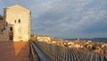 Gubbio, Italy. One of the most beautiful small town in Italy. The main square and the City Hall Royalty Free Stock Photo