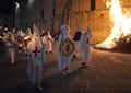 Gubbio Gubbio, Italy, the traditional procession of Friday of Easter week