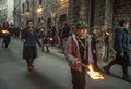 Gubbio Gubbio, Italy, the traditional procession of Friday of Easter week