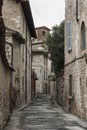 Gubbio, one of the most beautiful medieval towns in Europe, in the heart of the Umbria Region, Perugia Province Royalty Free Stock Photo