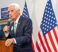 Gubernatorial nominee Charlie Crist talks to supporters and media in Tamarac Florida