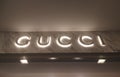 Gucci shop sign in Galleria Cavour