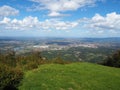 Guchevo, a mountain, the highest point Crni vrh, belongs to the lower Valjevsko-Podrinje mountains. View to the Drina Royalty Free Stock Photo