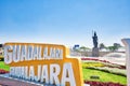 Gudalajara, Mexico-10 April, 2018: Landmark Minerva monument in Guadalajara historic center