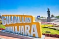 Gudalajara, Mexico-10 April, 2018: Landmark Minerva monument in Guadalajara historic center